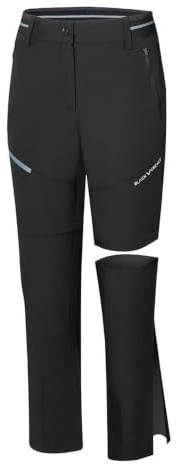 Black Crevice Damen T- Zip Off Leg Trekkinghose I Damen Wanderhose mit abnehmbaren Beinen I atmungsaktive, strapazierfähige & Wasserabweisende Outdoor-Hose