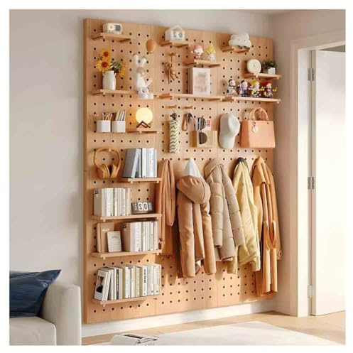 Stecktafel-Wand-Organizer aus Holz – dicke, langlebige Platte für Zuhause, Büro, Gaming-Setup – maximiert die Aufbewahrung und das mühelose Entladen