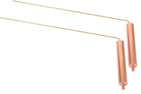HEMOTON 2 pièces Baguettes Radiesthésie Cuivre Pur pour Divination Eau Chasse Fantômes et Recherche Or Outils Durables et pour
