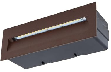Lucande LED Treppenbeleuchtung außen in rost matt, Treppenlicht | Wandeinbauleuchte IP54 Staub‑ und Spritzwassergeschützt, Modern, 3000 K Warmweiß, aus Aluminium für Balkon, Terrasse