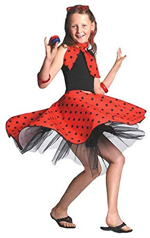 Bristol Novelty CC760B Rock 'N' Roll Skirt, Red, One Size Halloween