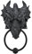 Gothic Dragon Door Knocker Cast Iron Finish