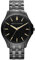 Armani Exchange Uhr für Herren , Dreizeigeruhrwerk, 45mm Schwarzes Edelstahlgehäuse mit Edelstahlarmband, AX2144