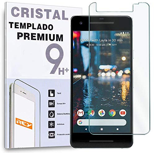 REY Protector de Pantalla para Google Pixel 2 XL / 2XL, Cristal Vidrio Templado Premium