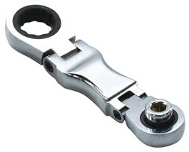 Astro Tools 78301 Stubby Ratcheting Flex Head Double Box End Wrench for Nano Sockets