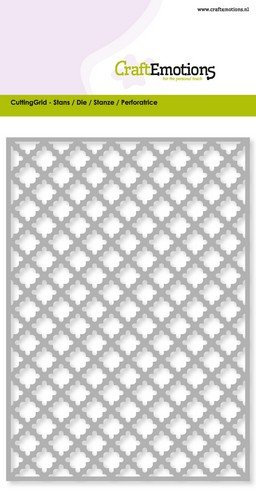 Stanzschablone - CraftEmotions Die - Cutting Grid - Rhombus scallop Card