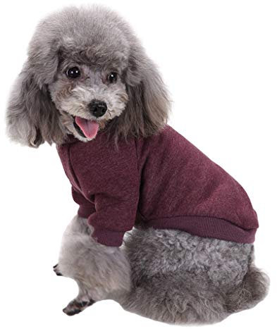 Hundepullover für Hunde, Strickwaren, weich, dick, warm, für den Winter, für Hunde (braun, L)