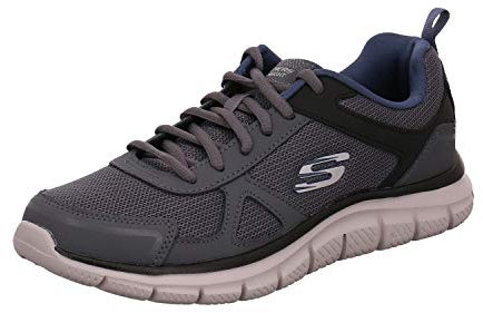 Skechers Track Scloric, Sneaker, Uomo, Grigio Charcoal Black, 45 EU