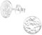 Laimons Frauen Damen-Ohrstecker Ohrringe Damenschmuck Scheibe Platte Rund Kreis gehämmert 8mm glanz Sterling Silber 925