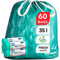 Stella pack Rechteckiger Müllbeutel 35 l 60 Beutel widerstandsfähig umweltfreundlich recycelbar frischer Duft Minzfarbe Kordelzug ultraflexibel und robust