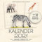 Kalender 2021 - Safari Tiermotiv - Mit 12 Schönen Safaritier Aquarellbildern: Wandkalender 2021 Safari Tiere für Kinder und Erwachsene im Vintage Stil - Monatskalender 2021 - Motiv: Safari Aquarell