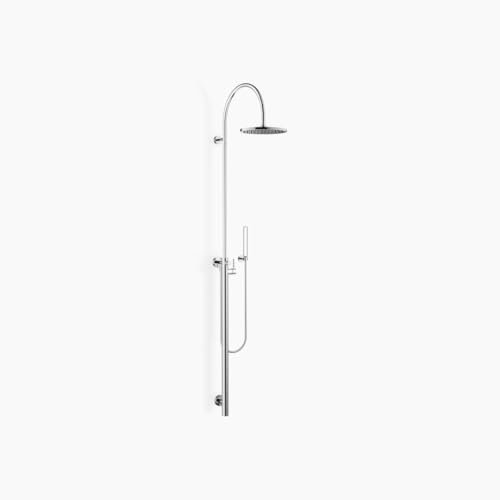 Dornbracht Duschstele mit Brause-Einhandbatterie, Ausladung Standbrause 450 mm, Kopfbrause 300 mm, Farbe: Chrom - 26024661-00