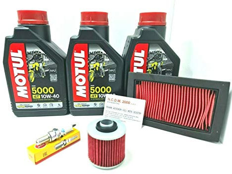KIT TAGLIANDO 5000 10W40 YAMAHA XT 660 R X XTX MT03 660 OLIO FILTRO OLIO ARIA CANDELE