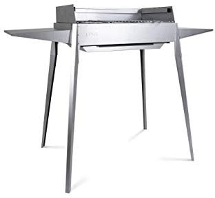 Lisa Luxury Barbacoa de carbón vegetal profesional Etna F 60 x 40 cm Gris