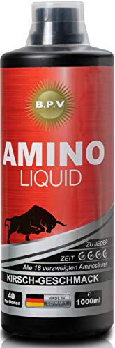 BPV - Amino Liquid 1000 ml - Mit allen Verzweigtkettigen Aminosäuren BCAA, EAA + Vitamin B6 - für alle Sportarten perfekt geeignet