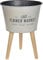 Muddy Hands Metal Plant Pot with Legs Vintage Home Garden Decor Flower Planter Display Stand Holder (White)