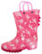 ScruffyTed Wellingtons - Stivali da pioggia per bambini, con manici e luci lampeggianti, colore: rosa, rosa, 24 EU