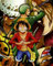 One Piece Malen Nach Zahlen,Malen Nach Zahlen Erwachsene,Anime Malen Nach Zahlen,Paint by Numbers Adult, mit Pinsel Acryl-Pigment Zeichnung 40 x 50cm(2-Ruffy Zorro)