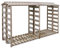 KOIECETA Brennholz-Lagerschuppen Kaminholzregal Brennholz-Unterstand Brennholzregal Kaminholz-Unterstand Kiefernholz Imprägniert (300 x 90 x 176 cm)