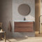 Go Bathrooms Eaton Redwood 900mm Wall Hung Vanity Unit Inc White Glass Basin Sink Vanity Unit Under Sink Bathroom Cabinet Storage Vanity Sink