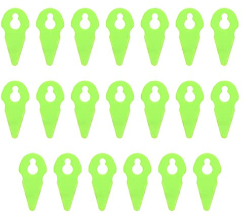 Tyenaza 20-teiliges Rasenmäher-Langblatt, Sicherheits-Kunststoff-Mähmaschinenteile, Zubehör, Grüner Kunststoff, sicherer, höhere Effizienz, Separates schnelles Schneiden für Gartenhaus