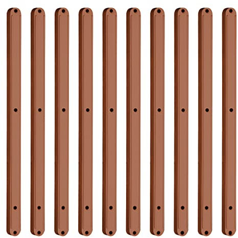 Yearninglife Corredores de plástico para cajones de cocina, rieles de armario de cocina, bandeja de teclado, juego de rieles de repuesto para cocina y dormitorio (5 pares marrón-298 mm)