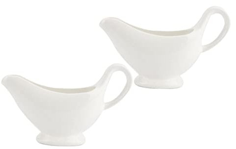 Yardwe 2st Sauciere Creamer-Boot Porzellan Untertasse Mini-saucenkrug Bratensoße Salat Gewürzbecher Mit Deckel Soßenhalter Gewürz Boot Milchgießkanne Modern Tauchschale Weiß Keramik Cool