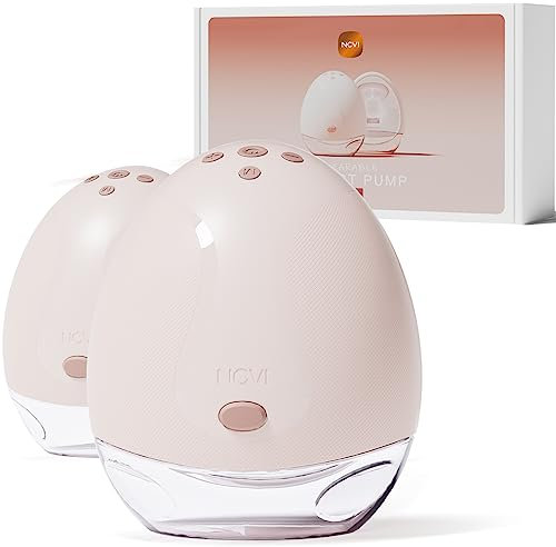 NCVI Milchpumpe Tragbar Freihändig 8791, Doppelte Elektrische Milchpumpe, 4 Modi und 9 Stufen, Ultra-leises Abpumpen, 21/24/28mm, 2er Pack