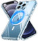 ivoler Klar Magnetisch Hülle für iPhone 12 Pro Max 6.7 Zoll, [Kompatibel mit MagSafe] [Nie Vergilbung] [Militärischer Schutz] Stoßfest Kratzfest Transparent Schutzhülle Durchsichtige Handyhülle Case