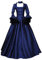 Robe Victorienne Reine Femme Robe Dentelle À Manche Longue De SoiréE Palais Vintage Grande Taille MéDiéVal RéTro Dress Maxi à Manches Papillon à Lacets Dress Cosplay DéGuisement Carnaval Victorien