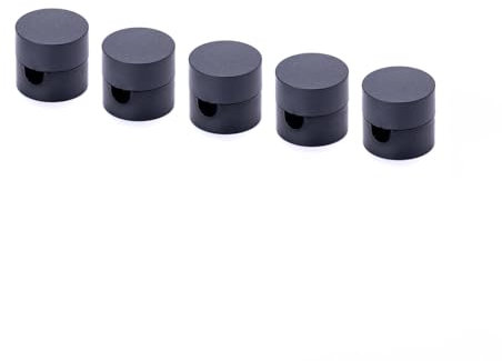 ORION LIGHTSTYLE Wand- und Deckenpin, 5 Stück, (Ø 19mm) Höhe 18 mm, Kabelhalter als Deckenbefestigung für Textilkabel, Schwarz