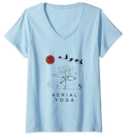 Aerial Yoga Instructor / Aerial Yoga Anfänger Design T-Shirt mit V-Ausschnitt