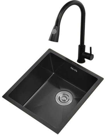 Lavello da Cucina,Cucina a Vasca Singola Lavabo sottopiano Piccolo Balcone Lavaggio Verdure in Acciaio Inossidabile Piscina con Acqua Bar Lavastoviglie Vasca Singola Facile da Pulire