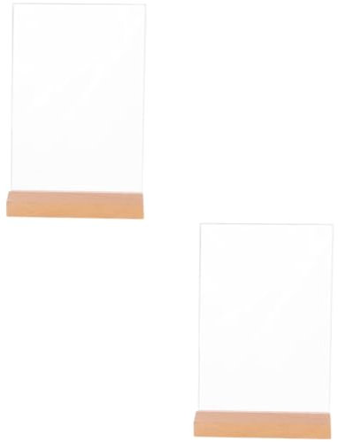 JECOMPRIS 2St Schilderhalter aus Acryl preisschilder halter platzsparende aufbewahrung Plakatrahmen Showregal Vertikaler Schilderhalter praktischer Schilderhalter Haupt Zeichen stehen Obst