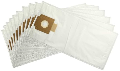 vhbw 10x bolsa compatible con Kärcher T 12/1, T 11/1 Classic HEPA aspiradora - vellón micro, 7 L, 55 cm x 24,7 cm blanco