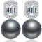 Perlenohrringe Schwarz Ohrringe Silber 925 Perlen Ohrringe Hängend Ohrhänger Silber Perle Graue Perlenohrringe Silber 925 Hängend Echt Silber Perlenohrringe Hängerohrringe Silber