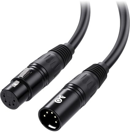 Cable Matters 5 Pin DMX Cable 3 ft, 24 AWG with Braided Shielding for Lighting and Stage Equipment, 110 Ω Nominal Impedance