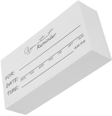 NUOBESTY 50pièces Cartes De Rappel De Rendez Blancs Cartons Organisation Polyvalents Avec Surface Écriture Lisse Modèles Variés Pour Bureau Salon Et Usage Personnel