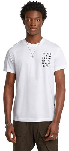 G-Star Men's Text Chest T-Shirt, White (white D25968-C506-110), XS