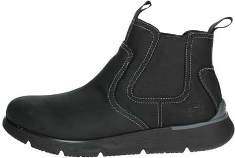 Skechers Augustino Paulo Stivali Da Uomo In Pelle Nera - EUR 41