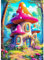 AIRDEA Pilzhaus Diamond Painting Erwachsene, DIY 5D Wald Diamant Painting Bilder, Bastelset Erwachsene Frauen als Haus Wanddeko 30x40 cm