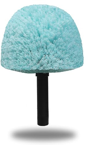 Toromp Robusta spazzola per spolverare ragnatela, strumento di pulizia a spirale, spazzola per rimuovere ragnatele compatibile con pali filettati standard da 3/4 di pollice per uso esterno e interno,