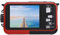 2,7K Unterwasserkamera, wasserdichte Digitalkamera Full HD 2,7K 48MP 16X Zoom Unterwasserkamera 11FT wasserdichte Kompakte Digitalkamera Zum Schnorcheln und Tauchen (Rot)