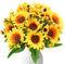 Luabue 4pcs Sonnenblumen Künstliche Blumen Kunstblumenstrauß Wie Echt Seidenblumen Sonnenblumen Deko Artificial Flowers Sunflower für Wohnzimmer Tischdeko Hochzeit