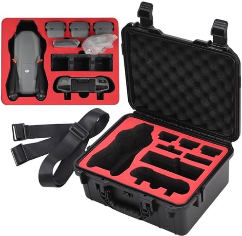Professioneller Koffer für DJI Air 3S und DJI Air 3 Fly More Combo Wasserdicht Tasche Koffer Case für DJI Air 3S Zubehör Kompatibel mit DJI RC-N3/RC 2 Controller, Propeller, Akku und Drohne Zubehör