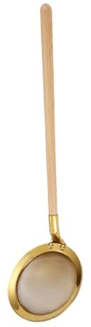 Alipis Cuillère à Égoutter Passoire à Frire Anti-dérapante en Acier Inoxydable avec Manche en Bois Ergonomique Cuisine et Ramen