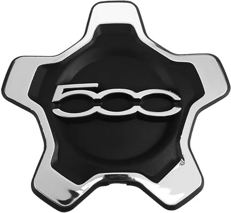 4 pezzi Auto Coprimozzi per Fiat 500X 2016-2022, Coprimozzo Tappi di Cerchioni Copriruota Centrale Sostituzione Tappi Mozzo Auto Con logo,1pc