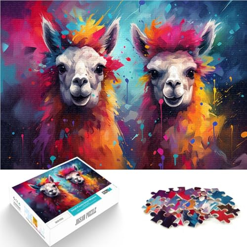 Puzzle für Erwachsene 1000 Teile Alpaka Relax Games Jedes Teil ist einzigartig - Anspruchsvolles Familienspiel 26 x 38 cm für Teenager ab 14 Jahren