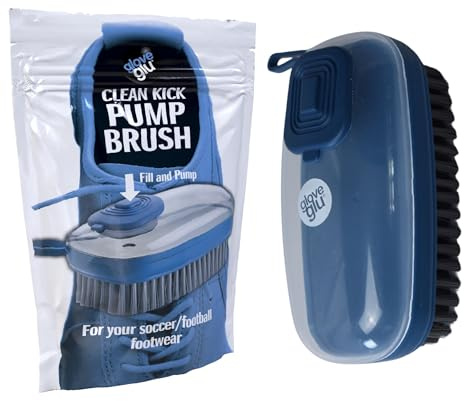 Clean Kick - Spazzola per la pulizia delle scarpe da calcio con dispenser di sapone integrato, scrubber portatile per fango ed erba, facile da impugnare, per scarpe da calcio, calcio e stivali