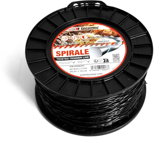 Mähfaden Tecomec 2,4mm x 215m rund gedreht Trimmer-Faden für Motorsense